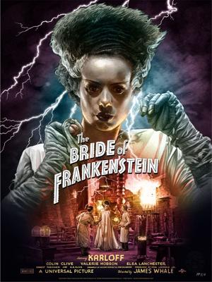Bride of Frankenstein Art Print Bride of Frankenstein (Color Variant) by Ruiz Burgos 61 x 46 cm - unframed