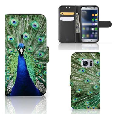 Samsung Galaxy S7 | Telefoonhoesje | Met pasjeshouder | Pauw