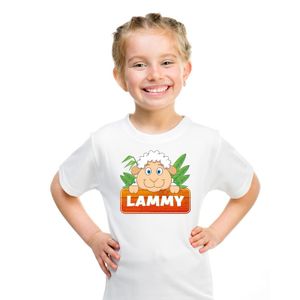 T-shirt wit voor kinderen met Lammy het schaapje