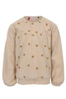 LOOXS Little Meisjes top embroidery - Latte LOOXS Little Meisjes top embroidery - Latte