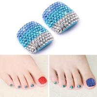 2 stuks Crystal nep Nail Art Tips Rhinestone volledige dekking teennagels Decals stickers (NO: 20) 2 stuks Crystal nep Nail Art Tips Rhinestone volledige dekking teennagels Decals stickers (NO: 20)