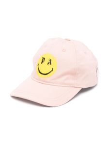 Palm Angels Kids casquette en coton à imprimé Smiley - Rose