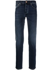 Barba jean slim à patch logo - Bleu