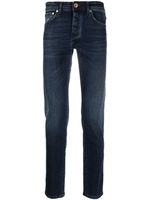 Barba jean slim à patch logo - Bleu