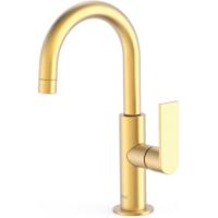 Wastafelkraan Tres Loft | Opbouw | Draaibare uitloop | Mengkraan | Standaard model | 1-hendel | Rond | 24k Goud mat