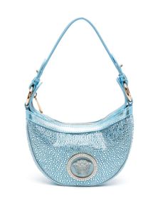 Versace x Dua Lipa mini sac porté épaule Repeat - Bleu