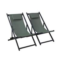 sweeek - Set van 2 aluminium strandstoelen