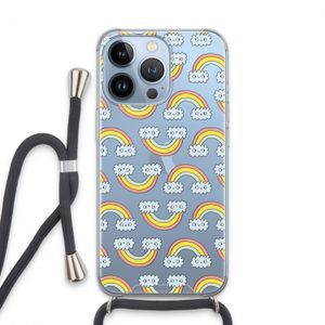Regenboog: iPhone 13 Pro Transparant Hoesje met koord