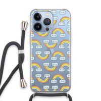 Regenboog: iPhone 13 Pro Transparant Hoesje met koord