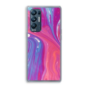 Paarse stroom: Oppo Find X3 Neo Transparant Hoesje