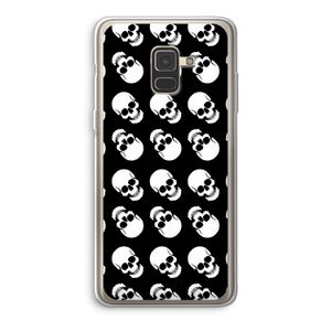 Musketon Skulls: Samsung Galaxy A8 (2018) Transparant Hoesje
