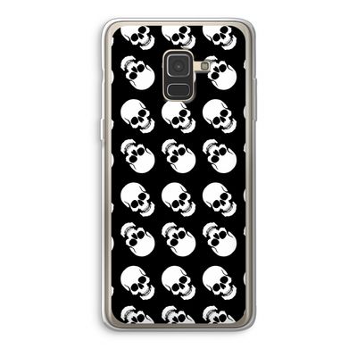 Musketon Skulls: Samsung Galaxy A8 (2018) Transparant Hoesje