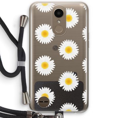 Margrietjes: LG K10 (2017) Transparant Hoesje met koord