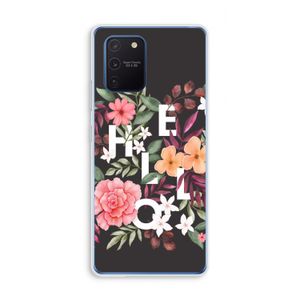 Hello in flowers: Samsung Galaxy Note 10 Lite Transparant Hoesje