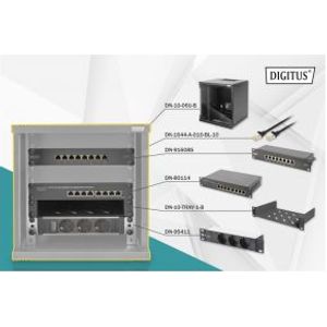 Digitus DN-10-SET-1-B rack 6U Vrijstaande rek Zwart