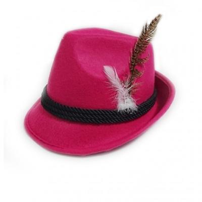 Oktoberfest hoed deluxe roze