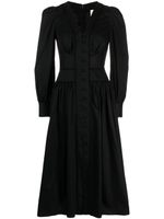 Marchesa Rosa robe mi-longue Tansy à col v - Noir