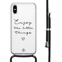 iPhone X/XS hoesje met koord - Enjoy life