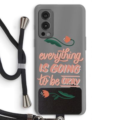 Optimistic flower girl: OnePlus Nord 2 5G Transparant Hoesje met koord