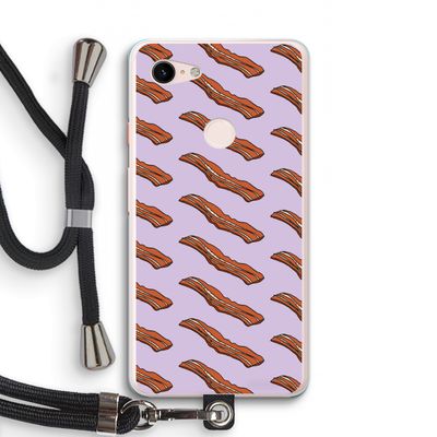 Bacon to my eggs #2: Pixel 3 XL Transparant Hoesje met koord