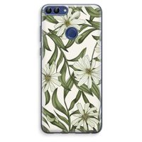 Wit bloemenpatroon: Huawei P Smart (2018) Transparant Hoesje