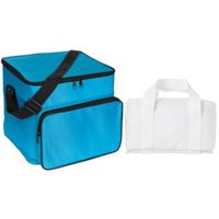 Koeltassen set blauw/wit 21 en 4 liter - thumbnail