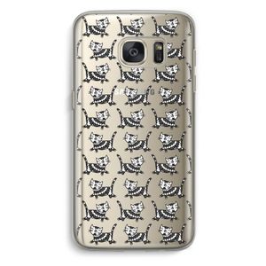 Zwarte poes: Samsung Galaxy S7 Transparant Hoesje