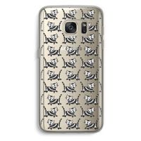 Zwarte poes: Samsung Galaxy S7 Transparant Hoesje