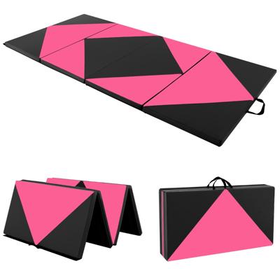 240 cm Opvouwbare Turnmat PU Leer met Klittenband voor Stretchen Yoga Vechtsporten Fitness Aerobics voor Thuissport Sportschool School