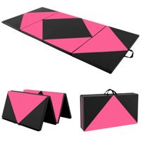 240 cm Opvouwbare Turnmat PU Leer met Klittenband voor Stretchen Yoga Vechtsporten Fitness Aerobics voor Thuissport Sportschool School