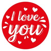 Bellatio Decorations Love thema Onderzetters - I love you - met hartjes - 15x stuks - Valentijnsdag