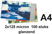 Quantore A4 lamineerhoezen glanzend 2x125 micron 100 stuks Quantore A4 lamineerhoezen glanzend 2x125 micron 100 stuks