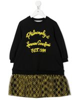 Philosophy Di Lorenzo Serafini Kids robe-sweat à logo brodé - Noir