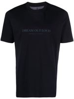 Brunello Cucinelli t-shirt à logo imprimé - Bleu
