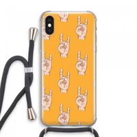 Rock: iPhone XS Max Transparant Hoesje met koord