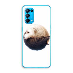 Yin Yang Wolves: Oppo Find X3 Lite Transparant Hoesje