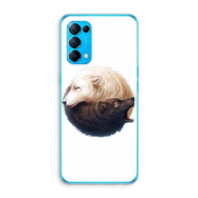 Yin Yang Wolves: Oppo Find X3 Lite Transparant Hoesje
