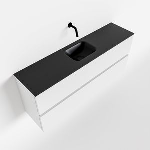 Toiletmeubel Mondiaz Ada | 120 cm | Meubelkleur Talc | Lex wastafel Urban Midden | Zonder kraangat