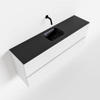 Toiletmeubel Mondiaz Ada | 120 cm | Meubelkleur Talc | Lex wastafel Urban Midden | Zonder kraangat