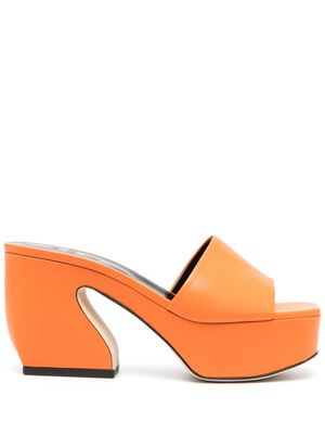 Si Rossi mules à talon biseauté 95 mm - Orange