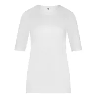 Thermo Rib dames T-shirt 3/4e mouw - Thermisch warm ondershirt met korte mouwen - Ronde hals