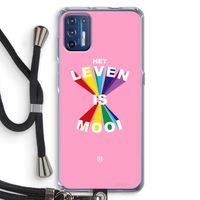 Het Leven Is Mooi: Motorola Moto G9 Plus Transparant Hoesje met koord
