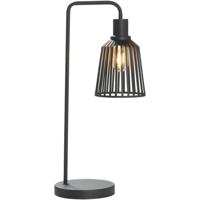 Leen Bakker - Tafellamp Fynn E27 58x23x18 Cm - Metaal - Zwart