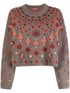 Altuzarra pull Makena à motif floral en intarsia - Gris