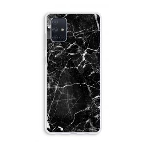 Zwart Marmer 2: Galaxy A71 Transparant Hoesje