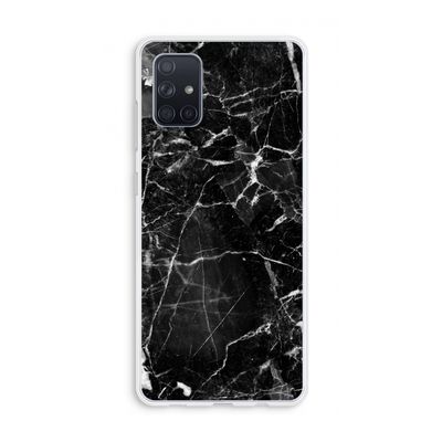 Zwart Marmer 2: Galaxy A71 Transparant Hoesje