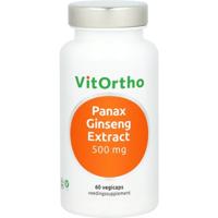 VitOrtho Panax ginseng extract 500mg 60 Vegetarische capsules