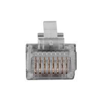 ACT TD108B RJ45 (8P/8C) Afgeschermde Modulaire Connector | Ronde Kabel | Masssieve Aders | 25 stuks - thumbnail