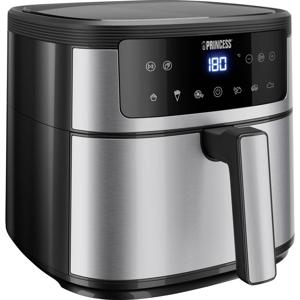 Princess Airfryer Airfryer 6 l 1500 W Met display, Anti-aanbaklaag, Timerfunctie, BPA-vrij, Oververhittingsbeveiliging Zwart, Zilver