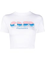Casablanca t-shirt crop Casa Clouds à logo imprimé